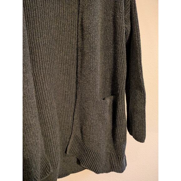 universal thread long knit cardigan dark gray size L 100% cotton - Picture 4 of 6